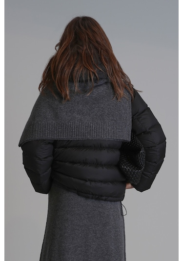 Lufian Rose Kaz Tüyü Kadın Mont Siyah Siyah 122120038100100 Siyah