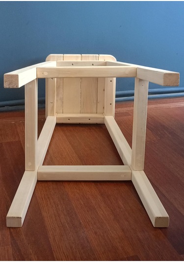 Doğal Ahşap Bar Taburesi, Ham, Zımparalanmış, Cilasız, Yan Sehpa, Dekoratif Stand, 33cmx33cmx72cm Doğal Ahşap