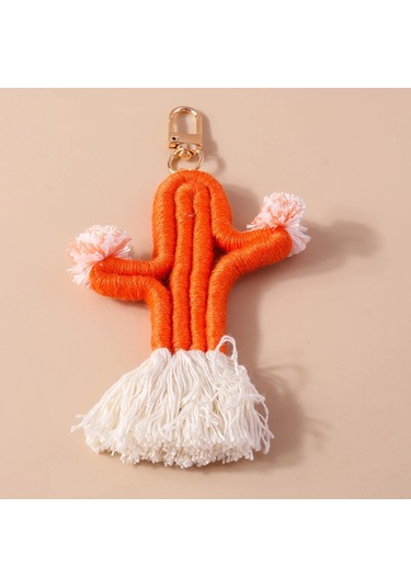 Prosperlink El Örme Gökkuşağı Püsküllü Anahtarlık - Kadın/kızlar İçin Çanta, Araba, Dıy Aksesuar 100 Karakter Haki Haki