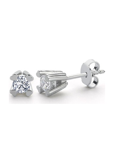Swarovski Zirconia 0.60 Karat Kalp Tırnak Tektaş İkili Gümüş Set