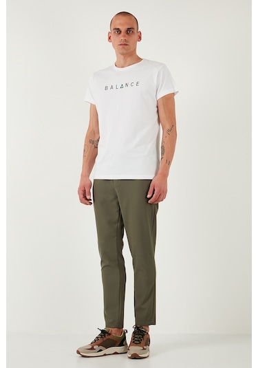 Buratti Streç Regular Fit Normal Bel Düz Paça Jogger Erkek Pantolon Cf25617953 Haki