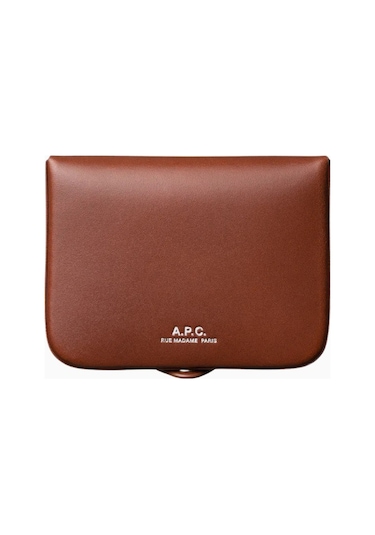 A.p.c Josh Unisex Lüks Bitkisel Deri Bozuk Para Kesesi Cüzdan Kremit Kiremit