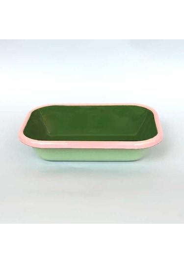 Emaye Meze Tabağı Açık Yeşil 16 Cm