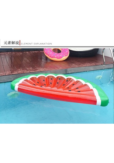 Ikkb Yeni Yetişkinler İçin Şişme Karpuz Yarım Daire Yüzen Yatak, Yatar Koltuk, Pvc Yüzme Simidi, Cankurtaran Simidi