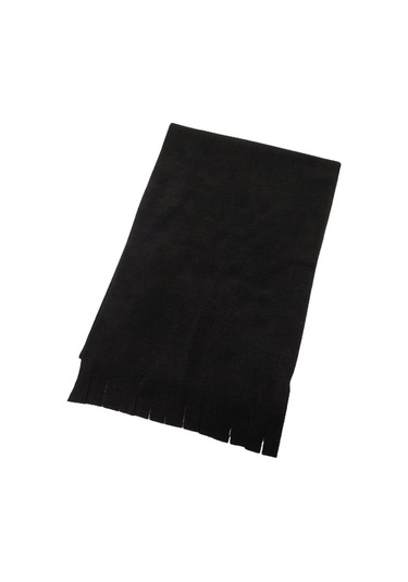 Unisex Siyah Kışlık Polar Atkı Siyah