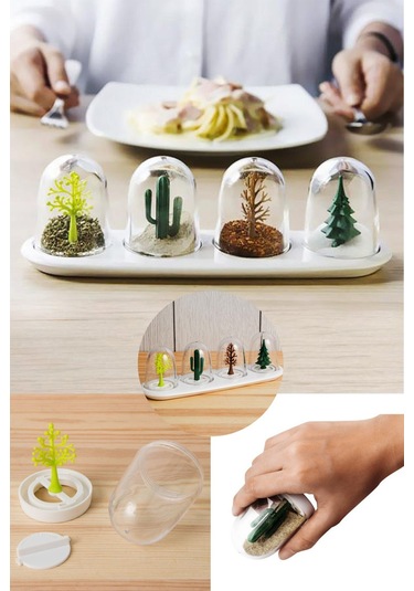 4 Mevsim Baharatlık Seti Gri