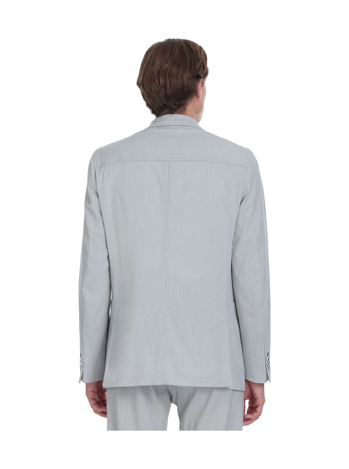 Gri Comfort Fit Mono Yaka Casual Takım Elbise Gri