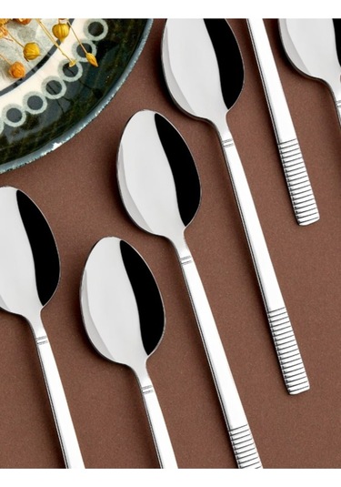 Cooker 6'lı Heybeli Paslanmaz Çelik Tatlı Kaşığı Ckr2166 Çelik