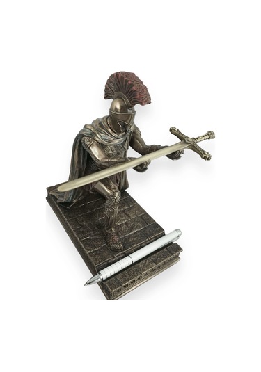 Zarf Açacağı Ve Kalem Tutucu Özellikli Roma Askeri Figürlü Dekoratif Biblo