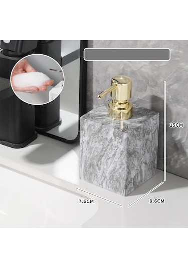 Suntek Sabunluk Rustik Boş Pompa Losyon Şişesi Gri-altın Gri - Altın