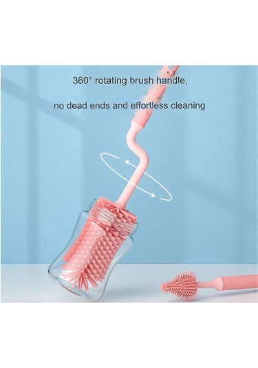 Silikon Şişe Fırçası 3 Parça Set