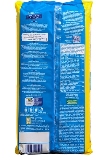 De Cecco Mafaldine 500 G İtalyan Makarna, Dalgalı Şerit Form Sos Tutucu