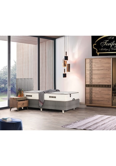 Tek Kişilik Yatak Baza Başlık Plus Sleepy Paketi