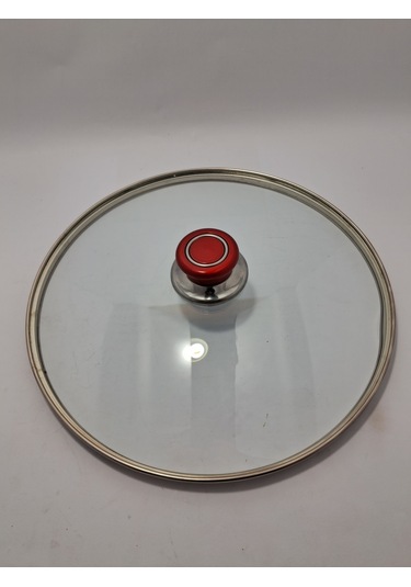 Cam Kapak 30 Cm Ve Kırmızı Elma Şekeri Kulp