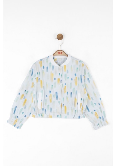 Nk Kids 38543 Kız Çocuk Ekru-mavi Sharp Ceket Ekru - Mavi