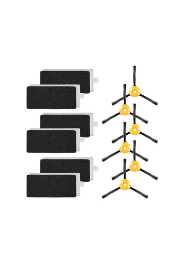 Pazly Ecovacs Deebot N79/n79s Robot Süpürge Yedek Filtre Ve Fırça Seti - 6 Hepa + 6 Yan Fırça - Robot Süpürgeniz İçin Optimum Temizlik