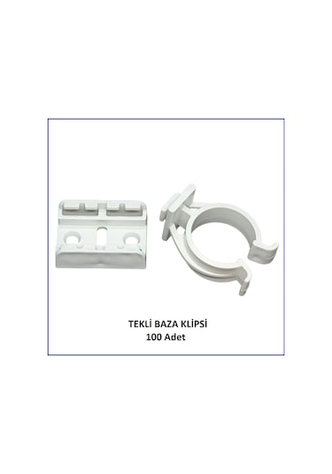 Baza Klipsi Tekli 100 Adet Beyaz