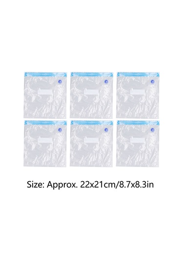 Ximistore9 6 Adet Ev Ve Gıda Depolama Torbası - Havuzlanabilir, Boşluk Tasarrufu Sağlar, Şeffaf Ve Yeniden Kullanılabilir 22x21 Cm