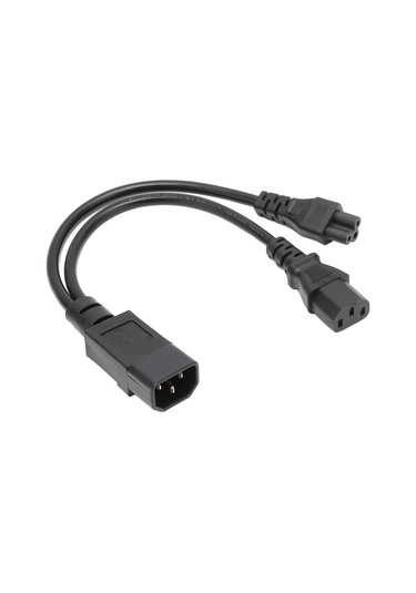 Y-ayırıcı Güç Kablosu Iec 320 C14 Erkek - C13 Ve C5 Dişi Ayırıcı Adaptör Kablosu 10a 250v