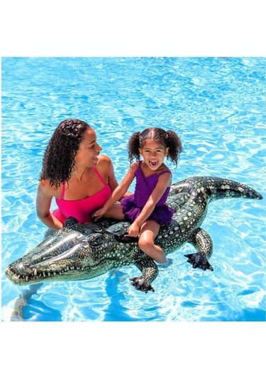 Gerçekçi Timsah Binici 170x86 Cm İntex - 57551 Lisinya Alithestereo Çok Renkli