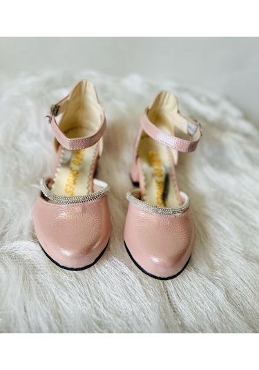 Gala Taş Detaylı Çocuk Topuklu Ayk. Pudra