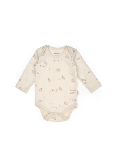 Bebek 2li Uzun Kollu Badi %100 Organik Pamuk, Bebek Ve Yenidoğan Serisi - Csy8177 Ekru