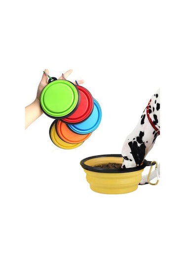 Katlanabilir Kedi Köpek Mama ve Su Kabı Köpek Oyuncağı