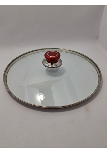 Cam Kapak 30 Cm Ve Kırmızı Elma Şekeri Kulp