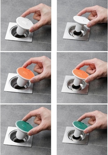 Tongxida Kanalizasyon Deodorantlı Yer Sifonu Kapağı, Manyetik, Pratik Çözüm Turuncu