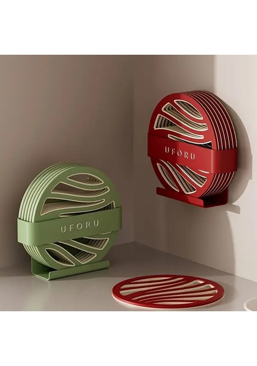 Awesomestore Yeşil Lüks 6'lı Set Çift Katlı Kaymaz Silikon Tutucu, Yüksek Isıya Dayanıklı