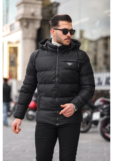 Armalı Karbon Deri Mont Kapüşonlu Pldp 2959 001