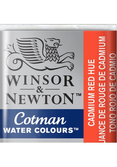 Winsor & Newton Cotman Yarım Tablet Suluboya N 095 Cadmium Red Hu