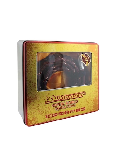 Powermaster Optik Kablo 5Metre Örgülü Metal Kutulu