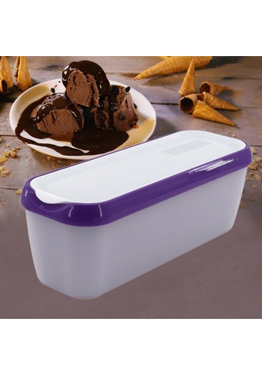 Suntek Buzdolabı Yoğurt Dondurma Kabı Mor 28 x 10 x 9.7 CM Mor