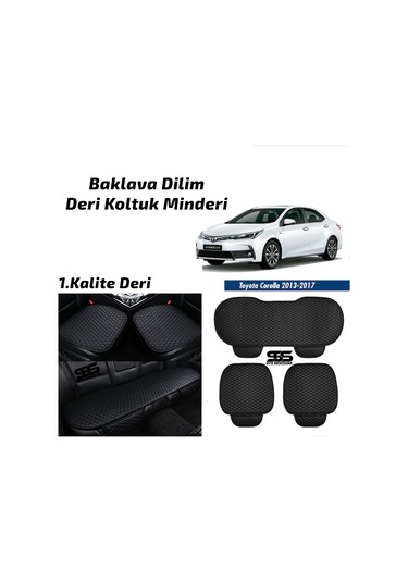 Toyota Corolla 2013-2017 Siyah Deri Oto Koltuk Minderi