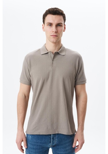 Arma Erkek Basic Regular Fit Jakarlı Süprem Polo Yaka Tişört Y29374356402 Gri-bej G8 Gri