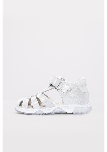 Hakiki Deri Unisex Çocuk Klasik Sandalet 006bak001 Beyaz