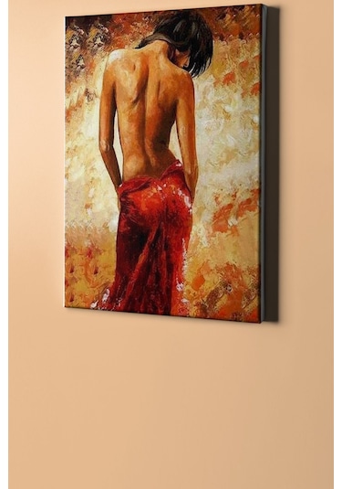 Webstyle Tutkulu Kadın Sayılarla Boyama Seti Kasnaklı 40x50 Cm