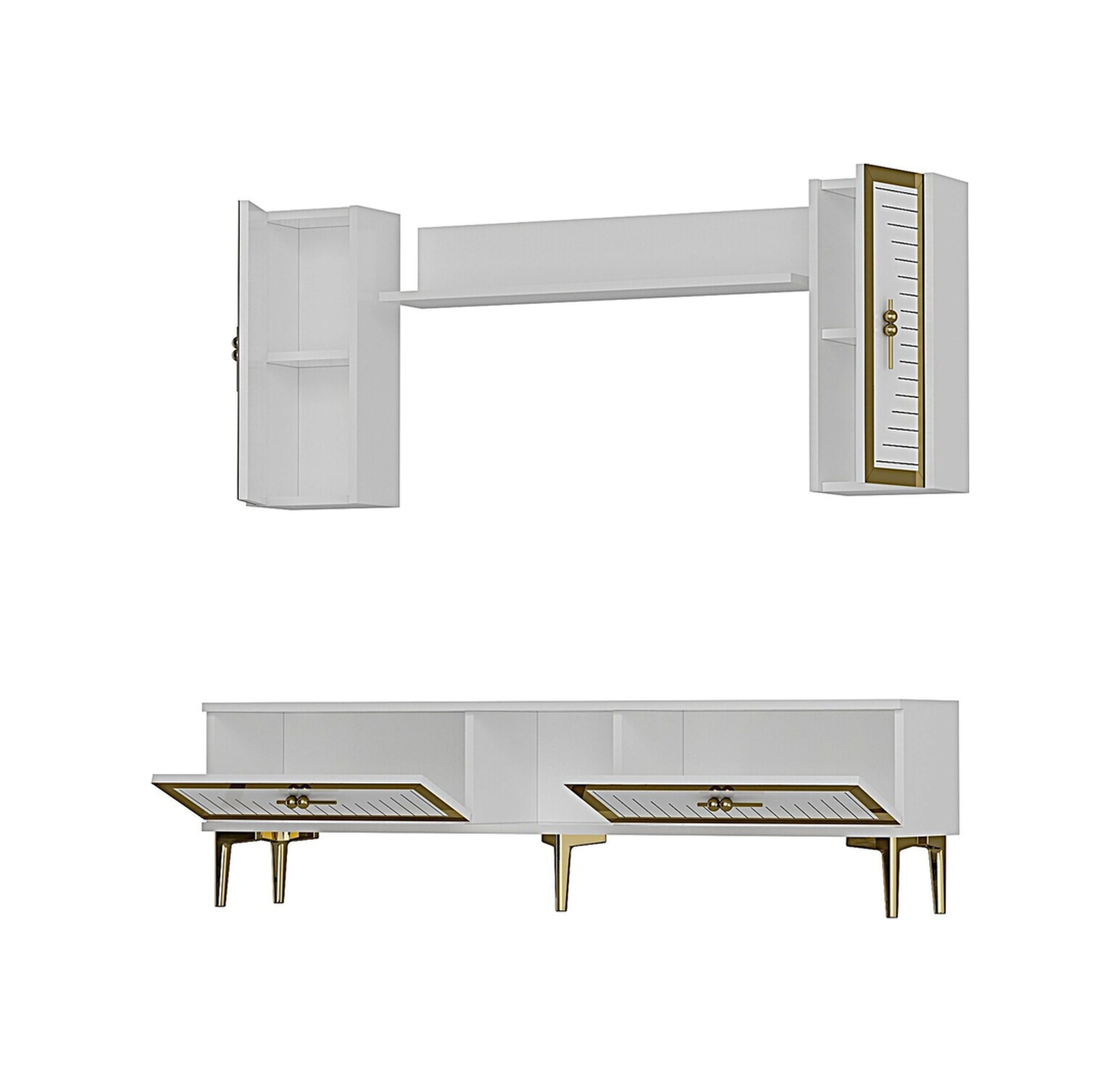 Tvr1501bg - Tuna150 Tv Ünitesi Beyaz Gold 150cm Beyaz Gold