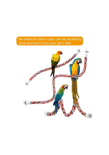 Vkemall Kuş İçi Kumaş Telleri Tırmanma Oyuncakları, İyi İçimli Kuşlar İçin Dayanıklı Ve Sağlıklı Kuru Tellerle Yapılmış, Kolay Kurulumlu Ve Çeşitli Boyutlarda Seçenekler 80cm