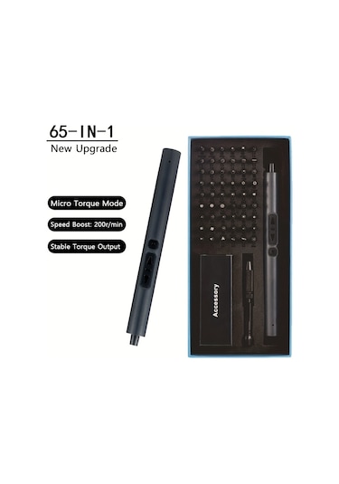 Tcherchi QE54911 65 ın 1 Elektrikli Akülü Matkap Tornavida Manyetik Tamir Kiti