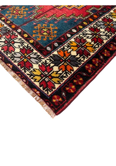 El Dokuma Vintage Eskitme Ortaköy Halısı 95x180 Patchwork Halı