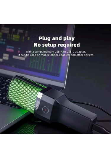 Medya Tech X1r Usb Kablolu Asmr Rgb Oyuncu Ve Stüdyo Mikrofonu