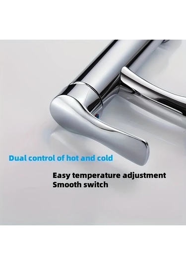 Chuangyinshop 1pc Paslanmaz Çelik Tek Delikli Chrome Kaplama Seramik Vanalı Banyo Bataryası 23 Ve 62 Inch Diğer