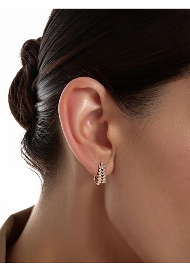 Marıola Altın Kaplama Küpe 925 Ayar Gümüş Başak 137866535 Altın