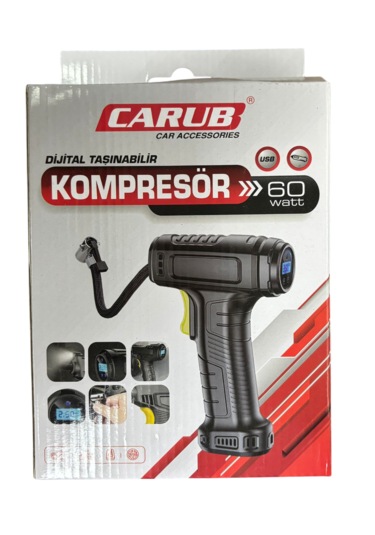 Hava Kompresörü Dijital Ekran Wireless Şarjlı 120 Psi 60w 12v Br2