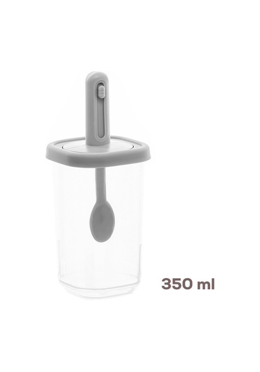 Porsima 1102 Kaşıklı 14'lü Baharatlık Seti Yağdanlıklı Antrasit