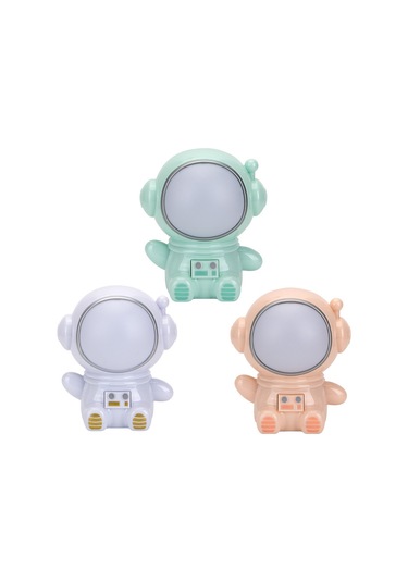 Astronot Gece Lambası Led Renkli Renk Değiştiren Başucu Dekorasyonu Usb Gece Lambası Turuncu Çok Renkli