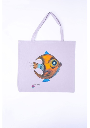 Özel Tasarım Handmade Bez Çanta Mor