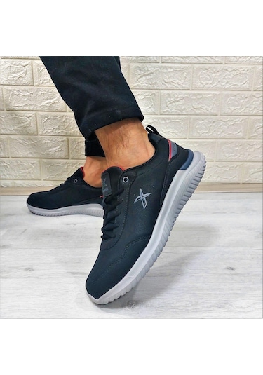Kinetix Olego Pu Siyah Comfort Atom Taban Rahat Spor Ayakkabı Siyah